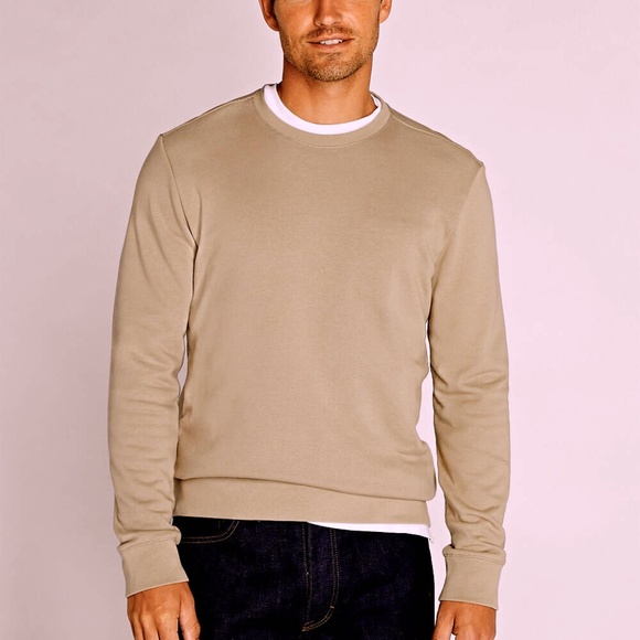 Cotton Tech Blend Crewneck Sweatshirt - Brand New - NEVER WORN - Dark Khaki